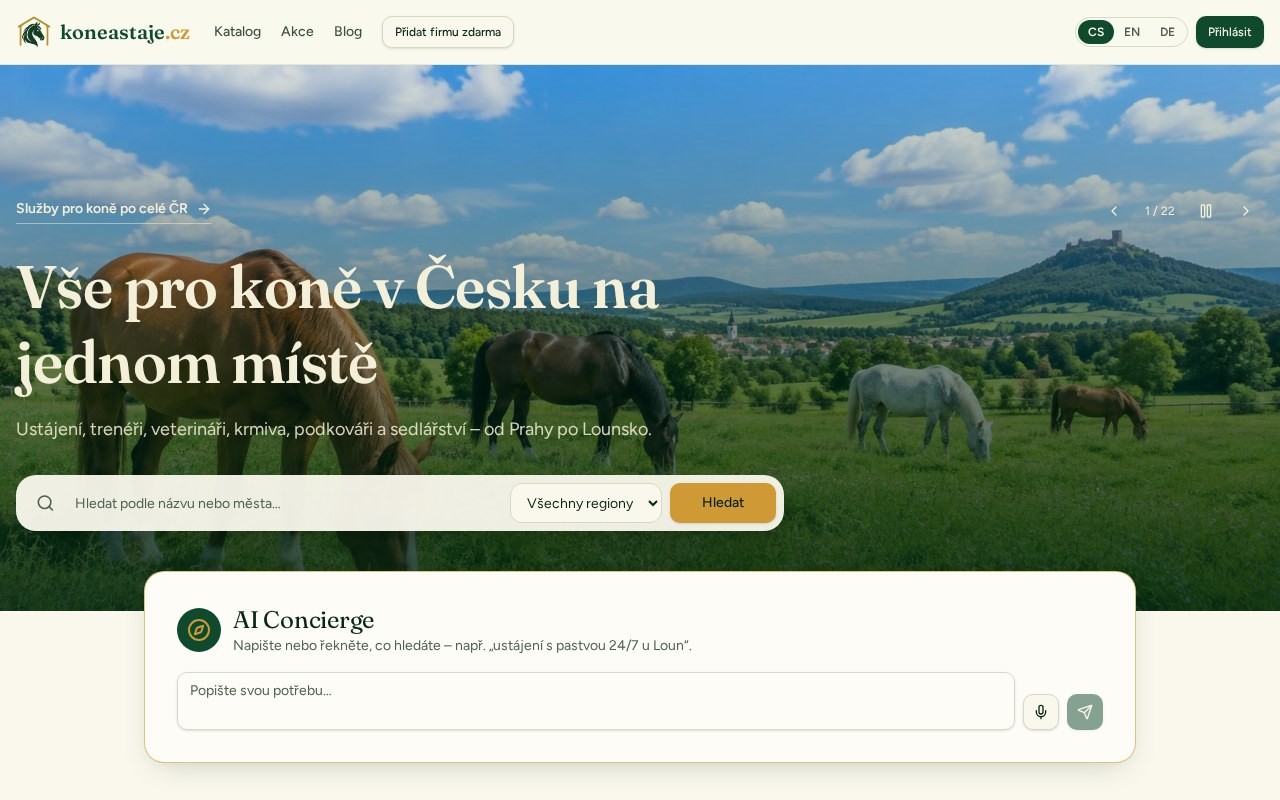 Czech Equestrian Hub — koneastaje.cz preview