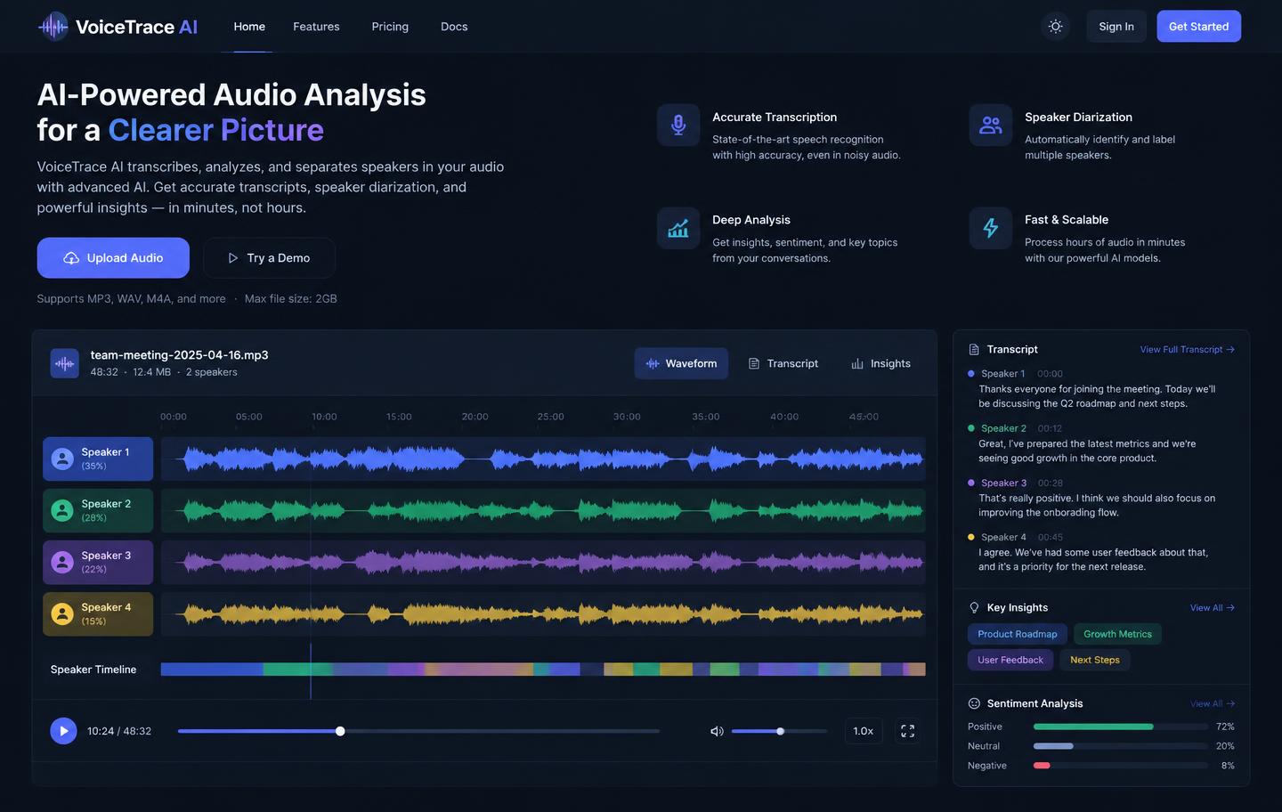 VoiceTrace AI preview